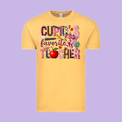 Cupids Favorite Teacher Vintage Tee Designed By Nancycooperartshop
