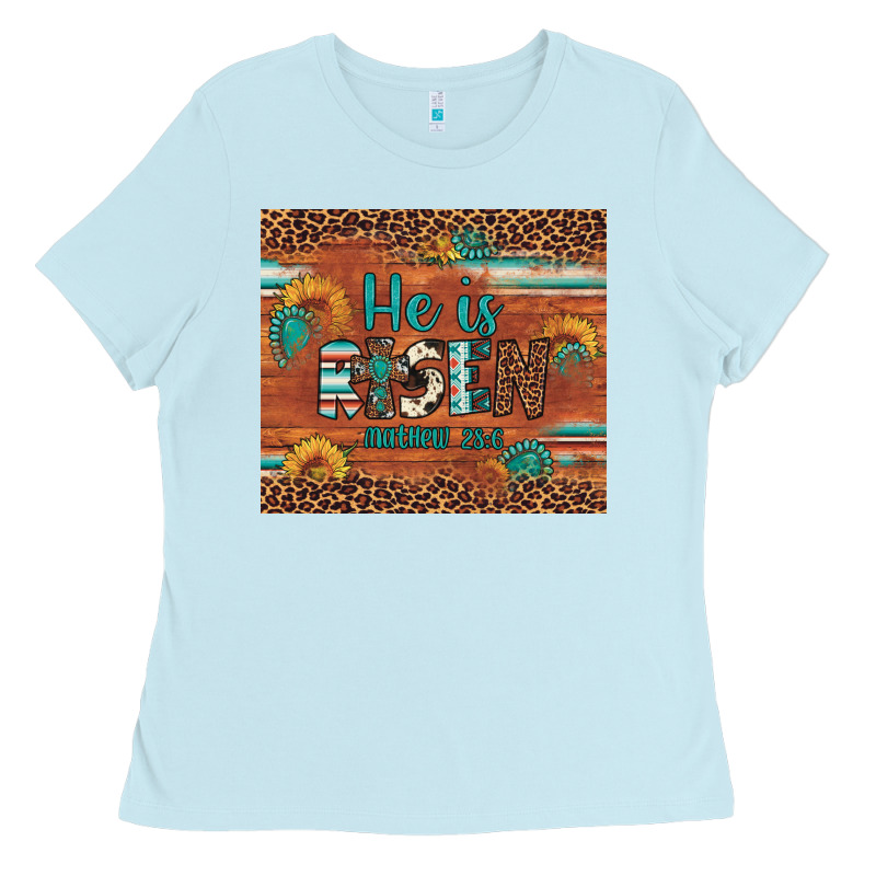 He Is Risen Gemstone Sunflower Leopard Ladies Tee by Artiststas | Teevron