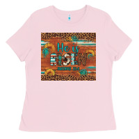 Bubblegum Pink he is risen gemstone sunflower leopard Ladies Tee - Artiststas