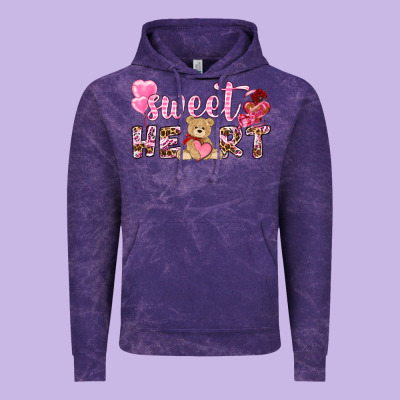 Sweetheart With Bear Vintage Hoodie Designed By Nancycooperartshop