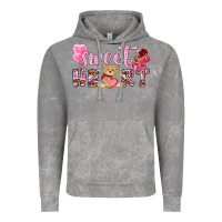 Cloud Rock sweetheart with bear Vintage Hoodie - NancyCooperArtShop