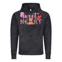 Vintage Black sweetheart with bear Vintage Hoodie - NancyCooperArtShop