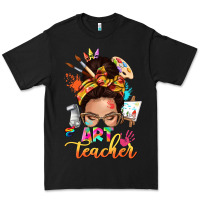 Black art teacher messy bun Premium Tee - NancyCooperArtShop