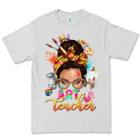 Dove Grey art teacher messy bun Premium Tee - NancyCooperArtShop