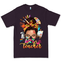 Plum art teacher messy bun Premium Tee - NancyCooperArtShop