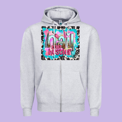 Nail Hustler Zipper Hoodie Designed By Tumblerdesignbyshophia
