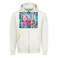 Oatmeal Heather nail hustler Zipper Hoodie - TumblerDesignByShophia