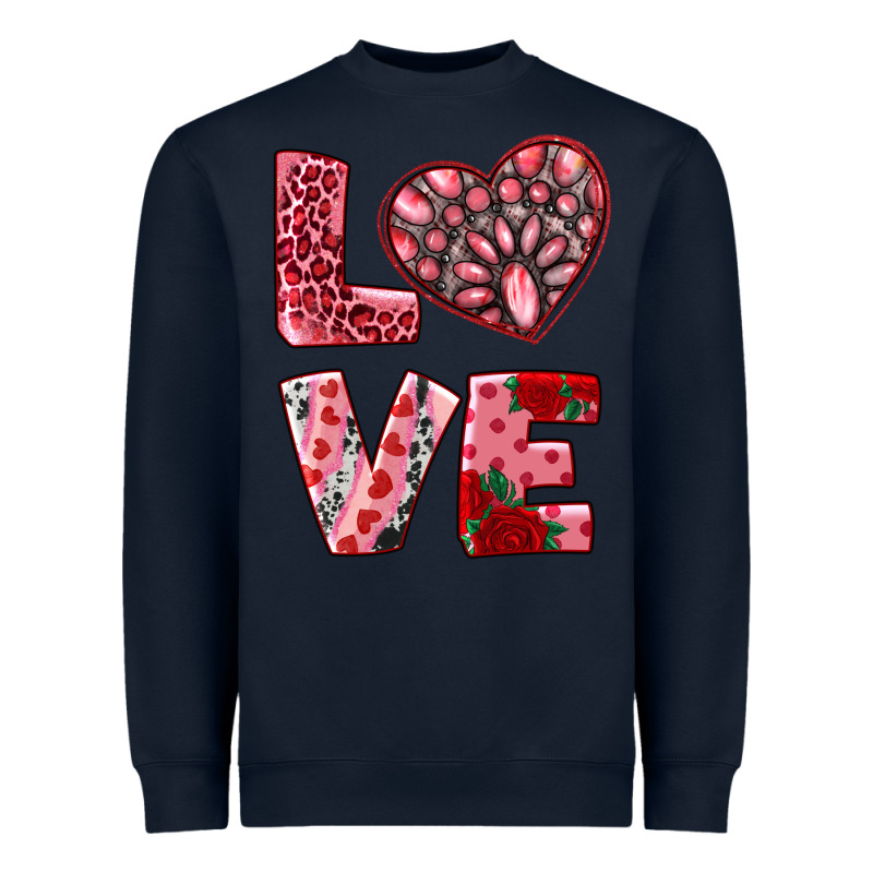 Love With Pink Gemstone Heavyweight Sweatshirt by RanaPortraitStore | Teevron