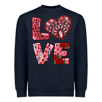Navy love with pink gemstone Heavyweight Sweatshirt - RanaPortraitStore