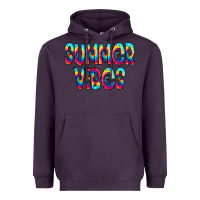 Plum summer vibes tie dye doodle Heavyweight Hoodie - CowCowDesign
