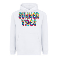 White summer vibes tie dye doodle Heavyweight Hoodie - CowCowDesign