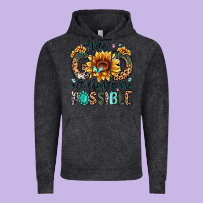 With God All Things Are Possible Malias Vintage Hoodie Designed By Maliassmallbusiness
