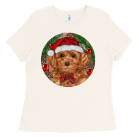 Bone Christmas Toy Poodle Ladies Tee - RanaPortraitStore