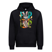 Black Western hip hop Bunny Easter Day Urban Hoodie - LillyAllenDesigns