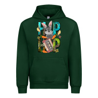 Forest Green Western hip hop Bunny Easter Day Urban Hoodie - LillyAllenDesigns