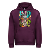 Mauve Wine Western hip hop Bunny Easter Day Urban Hoodie - LillyAllenDesigns