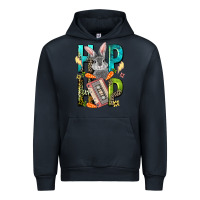 Navy Western hip hop Bunny Easter Day Urban Hoodie - LillyAllenDesigns