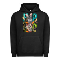 Pigment Black Western hip hop Bunny Easter Day Urban Hoodie - LillyAllenDesigns