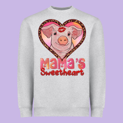 Mamas Sweetheart Baby Pig Heavyweight Sweatshirt Designed By Ranaportraitstore