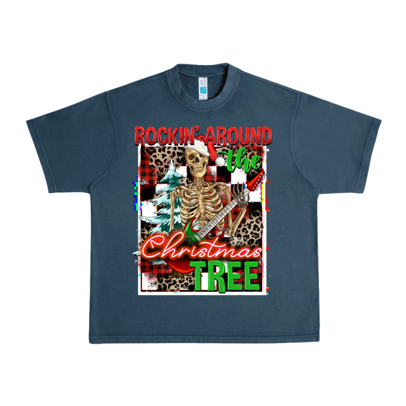 Rockin' Around The Christmas Tree Skeleton Urban Heavy Tee by NancyCooperArtShop | Teevron