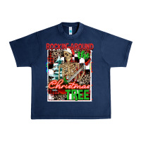 Navy Rockin' around the Christmas tree skeleton Urban Heavy Tee - NancyCooperArtShop