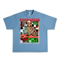 Pebble Blue Rockin' around the Christmas tree skeleton Urban Heavy Tee - NancyCooperArtShop