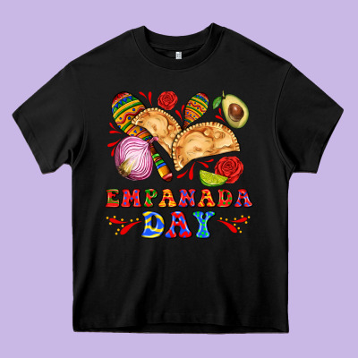 Empanada Day Heavy Core Tee Designed By Adodesignshop