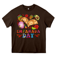 Chocolate Brown empanada day Heavy Core Tee - AdoDesignShop