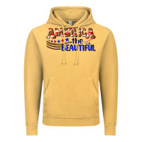 Vintage Mustard America the beautiful Vintage Hoodie - NancyCooperArtShop