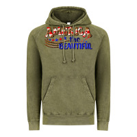 Vintage Olive America the beautiful Vintage Hoodie - NancyCooperArtShop