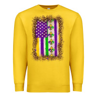 Lemon mardi gras usa flag leopard Premium Sweatshirt - OliviaCreatesArt