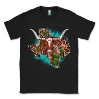 Black texas longhorn texas map Classic Tee - JahusDesignShop