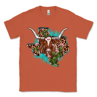Copper texas longhorn texas map Classic Tee - JahusDesignShop