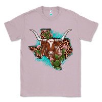 Lilac texas longhorn texas map Classic Tee - JahusDesignShop