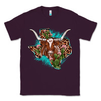 Plum texas longhorn texas map Classic Tee - JahusDesignShop