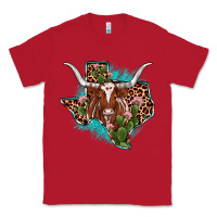 Red texas longhorn texas map Classic Tee - JahusDesignShop