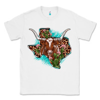 White texas longhorn texas map Classic Tee - JahusDesignShop
