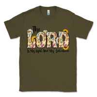 Army Green the lord is my light and my salvation Classic Tee - CowhideDigitalArt