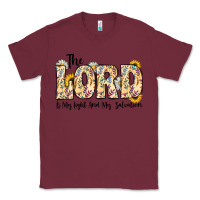 Burgundy the lord is my light and my salvation Classic Tee - CowhideDigitalArt