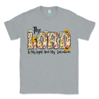 Heather Grey the lord is my light and my salvation Classic Tee - CowhideDigitalArt