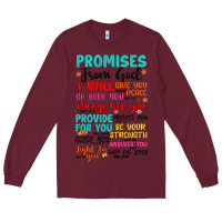 Burgundy promises from god Long Sleeve Tee - Artiststas