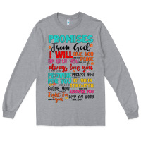 Heather Grey promises from god Long Sleeve Tee - Artiststas