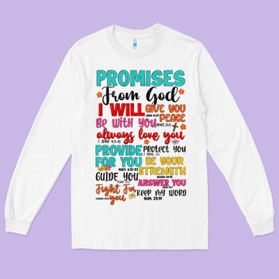 Promises From God Long Sleeve Tee Designed By Artiststas