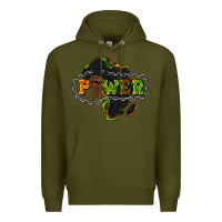 Army Green Power Black History Premium Hoodie - HowdyJamesFarm