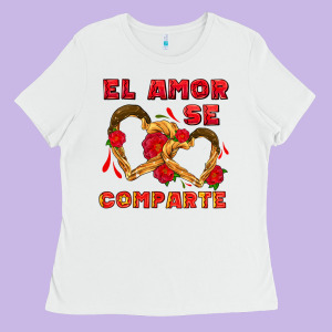 El Amor Se Comparte With Churros Ladies Tee Designed By Adodesignshop
