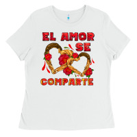 White el amor se comparte with churros Ladies Tee - AdoDesignShop