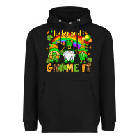 Black St. Patrick's Lucky and i gnome it Heavyweight Hoodie - OliviaCreatesArt