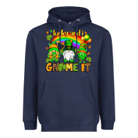 Navy St. Patrick's Lucky and i gnome it Heavyweight Hoodie - OliviaCreatesArt