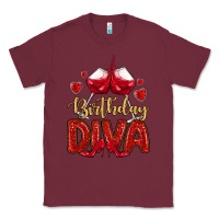 Burgundy birthday diva Classic Tee - MaliasSmallBusiness