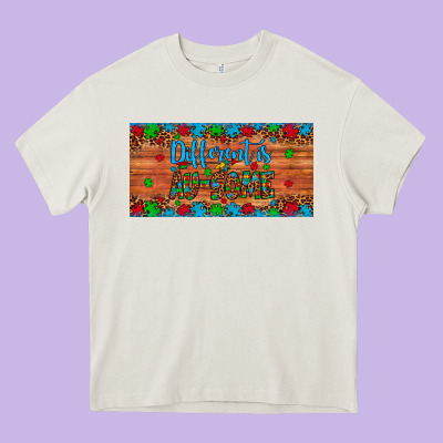 Different Is Au Some Autism Awareness License Plate Heavy Core Tee Designed By Artiststas